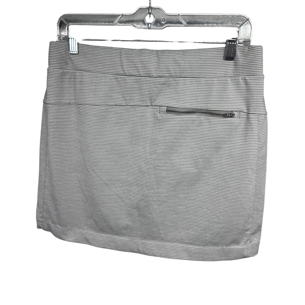 Athleta Active Womens Activewear Striped Tennis Skort Small Zip Pockets Stretch - Picture 2 of 11